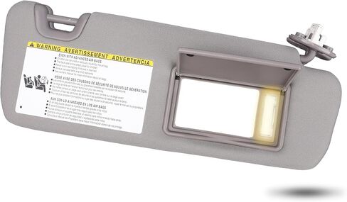 Driver Left Side Sun Visor Replacement Compatible with Toyota Highlander 2014 2015 2016 2017 2018 2019 Replaces# 74320-0E074-B0 Color Gray in Saudi Arabia