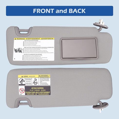 Driver Left Side Sun Visor Replacement Compatible with Toyota Highlander 2014 2015 2016 2017 2018 2019 Replaces# 74320-0E074-B0 Color Gray in Saudi Arabia