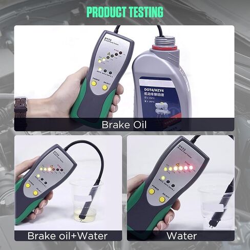 Brake Fluid Tester DOT3 DOT4 DOT5.1 Brake Fluid Tester Automotive 2s Fast Brake Fluid Water Content Tester with 2.2inch LCD Display, Screen & Sound Prompt, High-Sensitive Sensor, 250MM Flexible Probe in Saudi Arabia