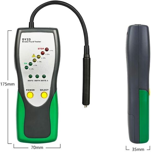 Brake Fluid Tester DOT3 DOT4 DOT5.1 Brake Fluid Tester Automotive 2s Fast Brake Fluid Water Content Tester with 2.2inch LCD Display, Screen & Sound Prompt, High-Sensitive Sensor, 250MM Flexible Probe in Saudi Arabia