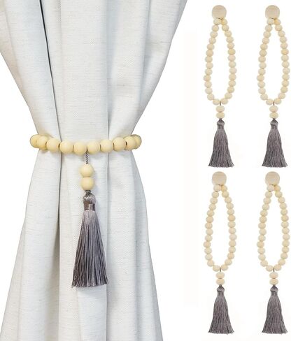 Tie -Tandbacks Magnetic Surtain -Stain -Tiebacks - تعادل النافذة الزخرفية الأنيقة مع مغناطيسات قوية للستائر ، والستائر ، و Seers - مجموعة من 2 ، والذهب in Kuwait