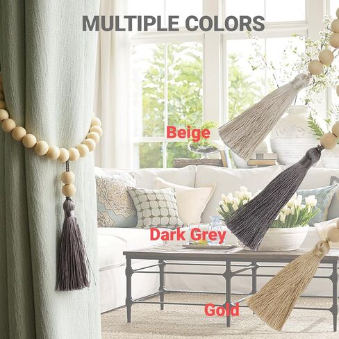 Tie -Tandbacks Magnetic Surtain -Stain -Tiebacks - تعادل النافذة الزخرفية الأنيقة مع مغناطيسات قوية للستائر ، والستائر ، و Seers - مجموعة من 2 ، والذهب in Kuwait