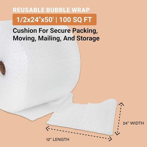 1/2" x 24" x 50' Bubble Dispenser Pack in Saudi Arabia