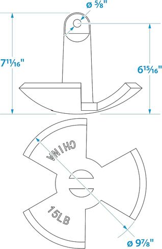 Seachoice River Anchor, Black Vinyl Coated Cast Iron, 20 Lbs. in Saudi Arabia