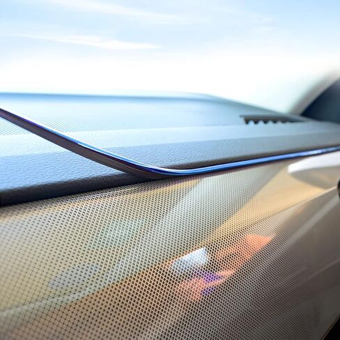 AUCELI Car Interior Trim Strips, 33ft Auto Electroplating Decoration Styling Door Dashboard, Non Slip Gap Fillers Insert Moulding Trim, Flexible Strip Garnish Accessory with Installing Tool in Saudi Arabia