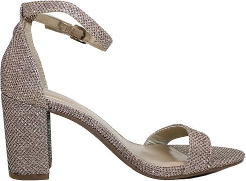 Bandolino Women's Armory Heeled Sandal, Gold Fabric 713, 5 in Saudi Arabia