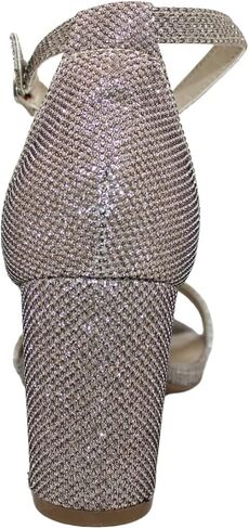 Bandolino Women's Armory Heeled Sandal, Gold Fabric 713, 5 in Saudi Arabia