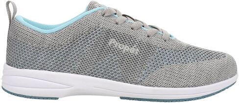 Propet Women Washable Walker Evolution Oxford, Light Grey/Light Blue, 10 2E US in Saudi Arabia