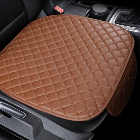 YUNZLAN Universal Leather Car Seat Cover/Protector, Front/Rear car Cushion Car Seat Pad/mat with Non-Slip Bottom -1pcs(Rear-Black) in Saudi Arabia