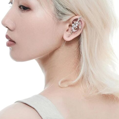 Myth of The Moon Ear Hook Needle Piercing Earring Piercings Wrap Climber Earrings Punk Unique Piercing Gifts in Saudi Arabia