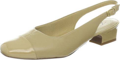 Trotters womens Slingback Pumps, Black Leather/Patent, 11 WW 2E US in Kuwait