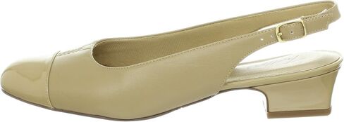Trotters womens Slingback Pumps, Black Leather/Patent, 11 WW 2E US in Kuwait