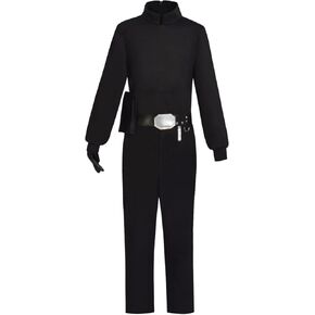 Boys Luke Skywalker Costume Cosplay Black Jacket Pants with Belt Suits Battle Uniform Luke Suit for Halloween Outfits