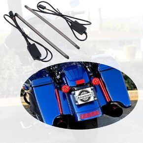 Advanblack PHANTOM LED Filler Lights Rear Fender Tail Light Fit for 2014+ Harley Touring FLH - Running/Brake Sequential Turn Signal