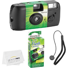 Fujifilm QuickSnap Flash 400 Disposable 35mm Camera + Quality Photo Microfiber Cloth in Saudi Arabia