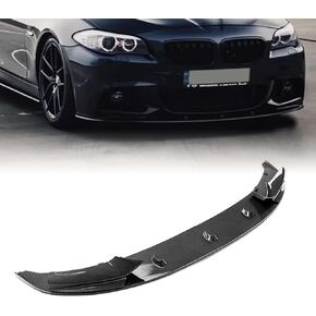 Front Splitter متوافق مع BMW 5-Series F10 2011-2016 520i 535i 550i M Sport Front Pumper Spoiler Lip (Gloss Black)