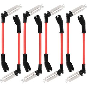 8pcs الأسلاك توصيل شرارة مجموعة متوافقة مع GMC Hummer Chevrolet Cadillac ، و Sailds Sparks و Wires استبدال OEM#M8-48322،48322r