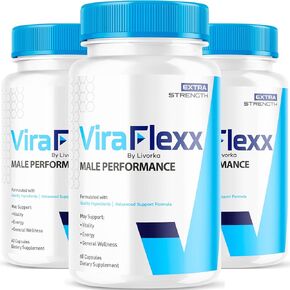 (3 Pack) ViraFlexx Pro Capsules for Men, Official ViraFlexx Pro Male Pills Support All Natural Premium Advanced Formula, ViraFlex Supplement Support, Vira Flexx Reviews, 180 Capsules for 3 Months
