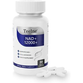 NAD Supplement 1200mg with Resveratrol & Quercetin & PQQ, High Purity NAD+ Supplement for Women & Man, Support Cellular Health & Healthy Aging - 80 Capsules