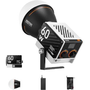 ZHIYUN Molus G60 Combo, Bi-Color Video Light, 300g Portable 60W COB LED Continuous Output Lighting, CRI≥96, TLCI≥97, Bluetooth App Control with Bowens-Mount Accessories DC/PD Power Supply in Saudi Arabia