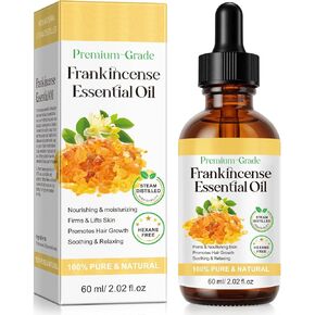 Advanced Frankincense Essential Oil 2Fl Oz- 100% Pure & Natural Frankincense Oil for Face Care, Moisturizing Skin, Body Massage, Premium Grade for Wellness & Comfort