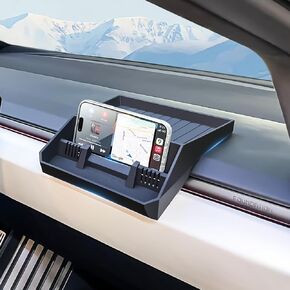 TopFit ل Tesla Cybertruck لوحة أدوات الدرج منظمي حامل الهاتف نظارة شمسية