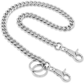 Wallet Chain for Men Women，23In Heavy Duty Pocket Key Chain with 2 Keyrings for Keys,Pants, Jeans and Belt -Silver