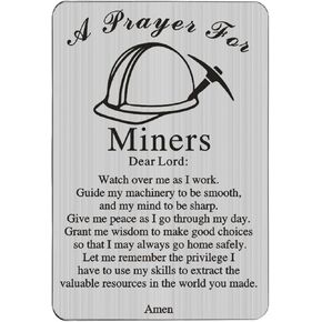 KEYCHIN Coal Miner’s Prayer Wallet Insert Card Underground Miner Gifts Card Coal Mining Jewelry For Dad Husband (Miner Card)