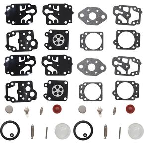 Adefol 2 Set K20-WYL Carburetor Rebuild Gasket Kit with Primer Bulb for WYL Series Carb Repair Gasket