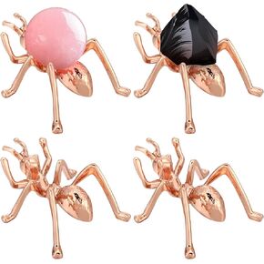 4 PCS شاشة الكرة الكريستال حاملات النمل حامل المعادن قاعدة الذهب الوردي حامل الذهب لصالح كرات Globe الأحجار الكريمة النمل المعدني ديكور المنزل لطيف