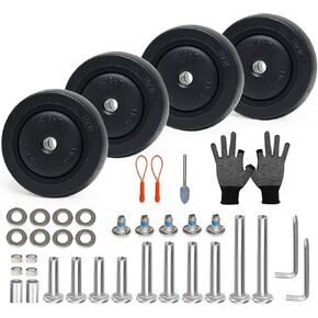 Luggage Suitcase Wheels Replacement Kit, 4 Pieces 1.5 inch/38mm TPE Bearing Wheels, Smooth Inline Caster and Spinner Roller for Suitcase, Trolley Bag
