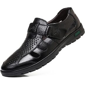 UIKGITP Men's Working Business Casual Sandals Man Summer Breathable Synthetic Leather Walking Office Oxfords Male Cocktail Party Fashion Dress Formal Shoes