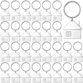 Maquita 30 Sets House Key Chain House House Home Keychains Home Keychain Set Home Home Home with Window Key Charm Metal Key