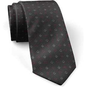(لعب القمار الأسود) أزياء Nevelty Necktie ، محادثة رقبة الربط الرائعة للحفلات والأحداث