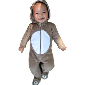 DENSLEY&CO Baby & Toddler Plush Zip-Up Hoodie Softie Animal Costume With Ears