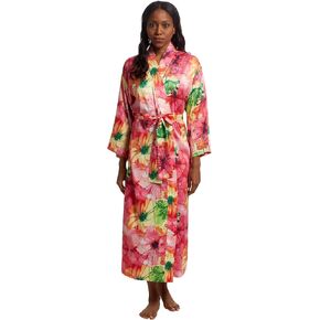 N Natori Womens Radiance - Satin Robe Length 49"