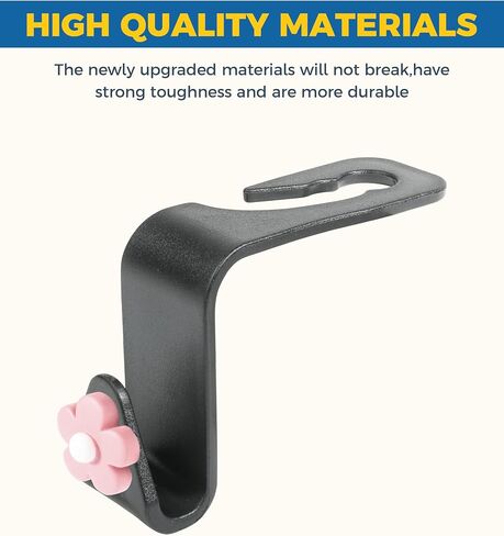 4PCS Purse Hook for Car,Car Decor,Cute Car Accessories,Headrest Hook for Car,Car Purse Hook,Car Hook,Car Back Seat Headrest Hanger,Car Interior Accessories for Bag Purse Handbag (Pink) in Saudi Arabia