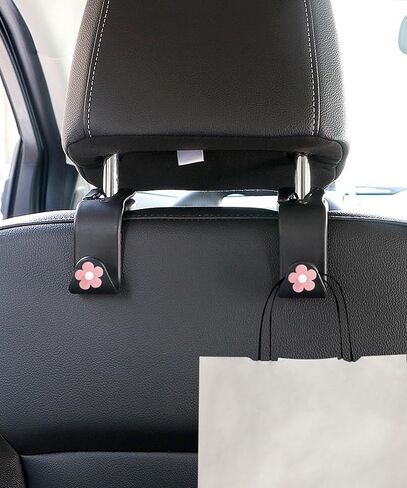 4PCS Purse Hook for Car,Car Decor,Cute Car Accessories,Headrest Hook for Car,Car Purse Hook,Car Hook,Car Back Seat Headrest Hanger,Car Interior Accessories for Bag Purse Handbag (Pink) in Saudi Arabia