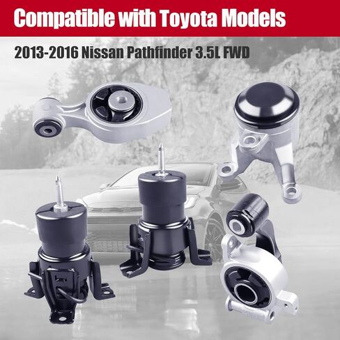 Engine Motor Mount Compatible with Fits 2002 2003 2004 2005 2006 Nissan Altima 2.5L A7340 A7341 A7342 A7343 in Kuwait