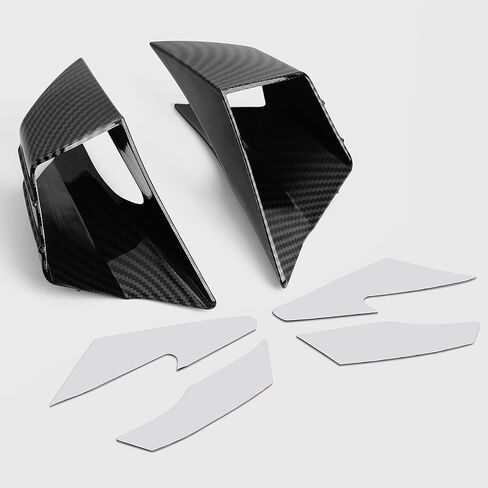 WOOGA Motorcycle Side Winglet,Motorcycle Side Spoiler Front Fairing Aerodynamic Winglets Air Deflector Wing Compatible with Ho&n&da CBR650R 2019-2023 Su&zu&ki GSX250R (Carbon Fiber Look) in Kuwait