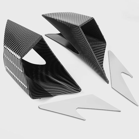 WOOGA Motorcycle Side Winglet,Motorcycle Side Spoiler Front Fairing Aerodynamic Winglets Air Deflector Wing Compatible with Ho&n&da CBR650R 2019-2023 Su&zu&ki GSX250R (Carbon Fiber Look) in Kuwait