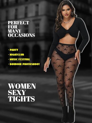 Women Sexy Tights Footless Pantyhouse Fishnet Opening Leggings Stripe Pantihose in Saudi Arabia