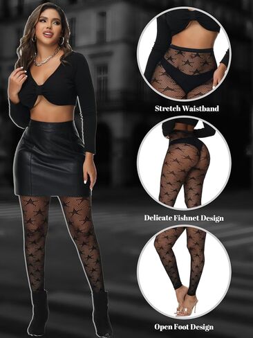 Women Sexy Tights Footless Pantyhouse Fishnet Opening Leggings Stripe Pantihose in Saudi Arabia