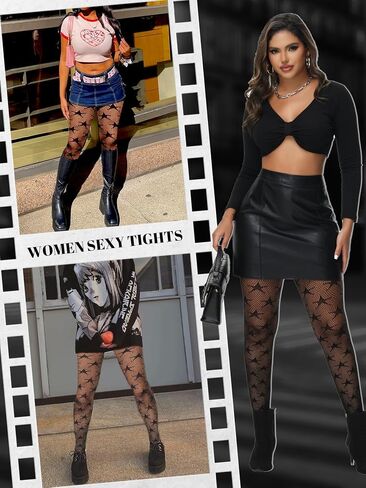 Women Sexy Tights Footless Pantyhouse Fishnet Opening Leggings Stripe Pantihose in Saudi Arabia