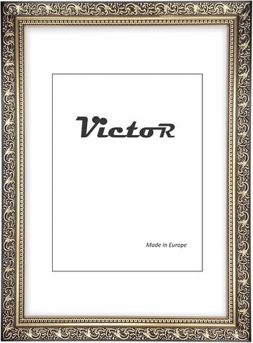 فيكتور عتيق الصورة إطار VINCI 8،5x11 باللون الأسود الذهب - إطار صورة Barqoue مع الزجاج الأكريلي in Kuwait