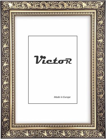 فيكتور عتيق الصورة إطار VINCI 8،5x11 باللون الأسود الذهب - إطار صورة Barqoue مع الزجاج الأكريلي in Kuwait