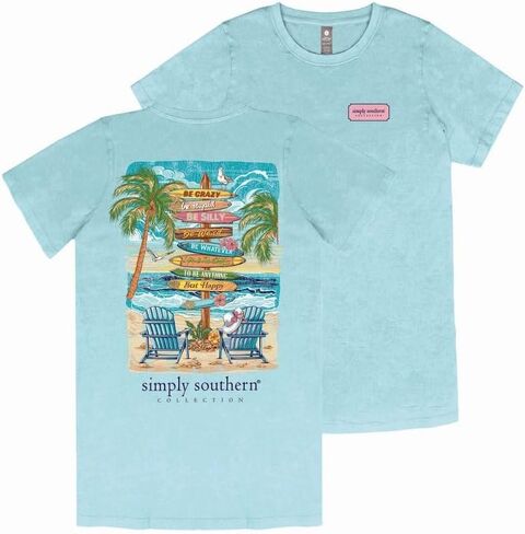 Simply Southern Beach Sign Relaxed-Fit Short Sleeve Women's T-Shirt in Saudi Arabia