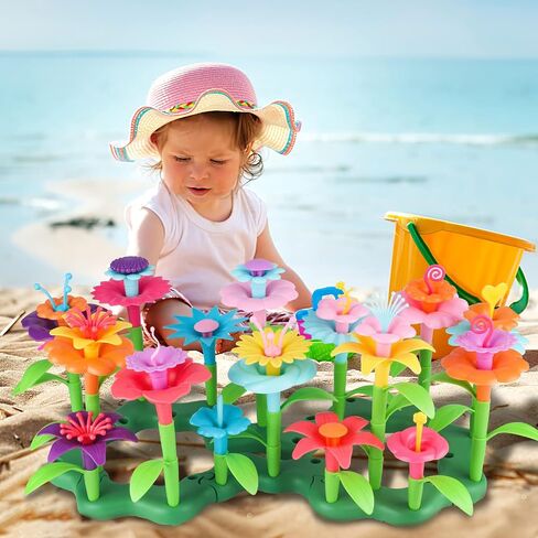 CENOVE Toddler Toys Gifts for 3 4 5 6 7 Year Old Girls Boys,Flower Garden Building Toy STEM Educational Activity Preschool Toys for Kids Age 3-6(130 Pcs) in Kuwait