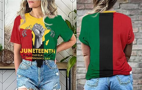 Juneteenth Shirts Women Black History Shirt: Celebrate 1865 Freedom T-Shirts Black Queen African Shirts Independence Day Tops in Saudi Arabia