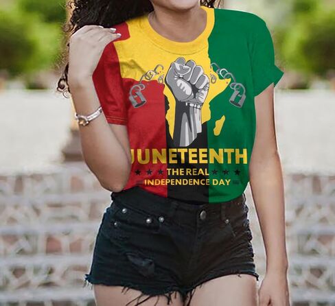 Juneteenth Shirts Women Black History Shirt: Celebrate 1865 Freedom T-Shirts Black Queen African Shirts Independence Day Tops in Saudi Arabia